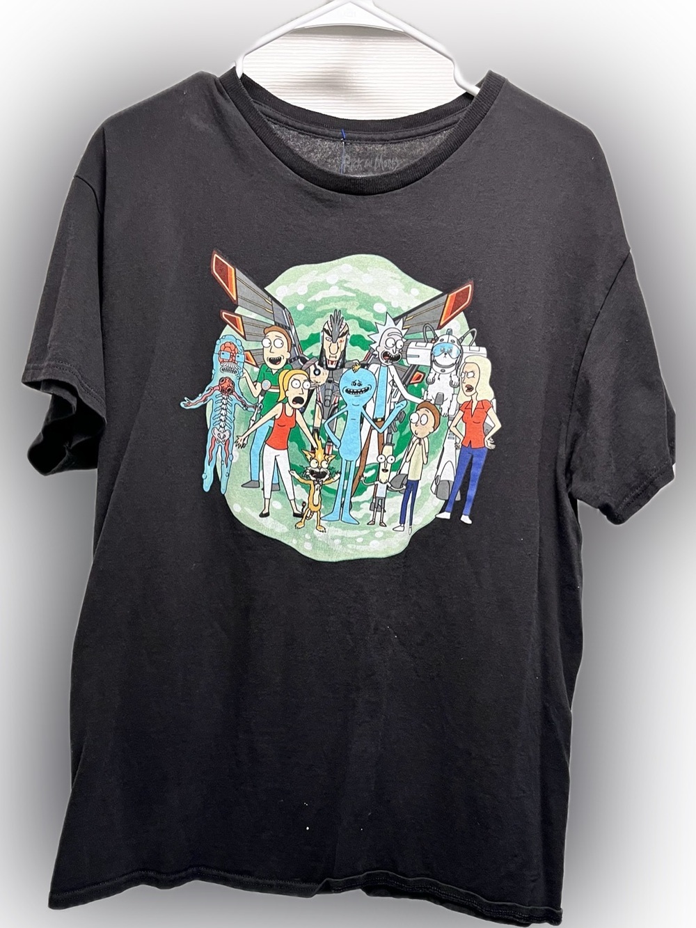 Rick and Morty vintage Character Collage Tee - Black 90s rare! Oversized fit